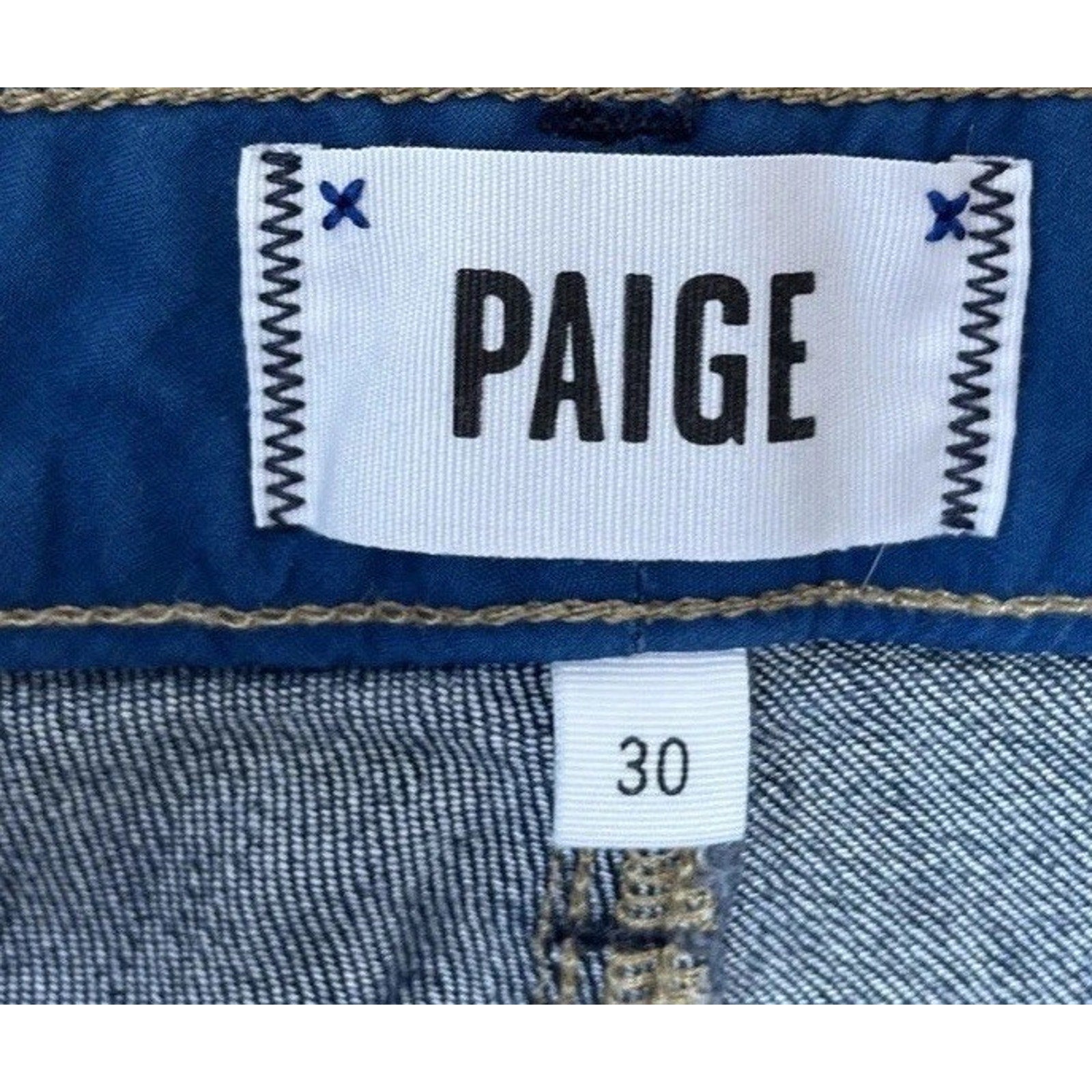 Paige Women’s Denim Dean Bermuda Jean Shorts Size 30 Dark Wash Stretch Denim