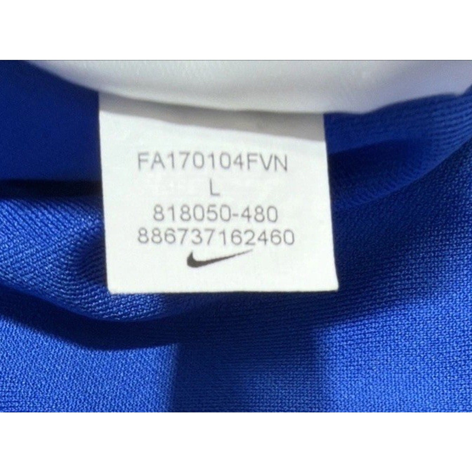 Nike Shirt Men's L Blue Dri-Fit Tour Performance Golf Polo Golfer 818050-480