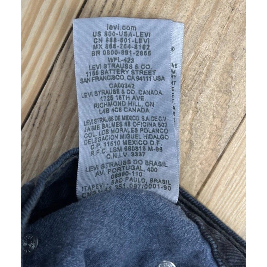 Levi's 511 Jeans Mens 28x38 Slim Fit Black Indigo Fits