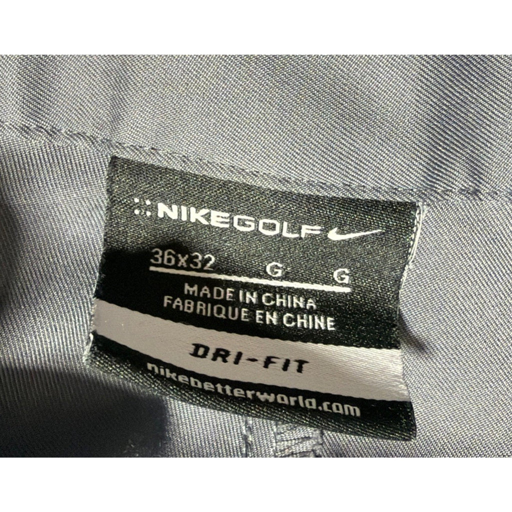 Nike Golf Pants Mens 36x32 Dri-Fit Light Gray Flat Front Straight Lightweight