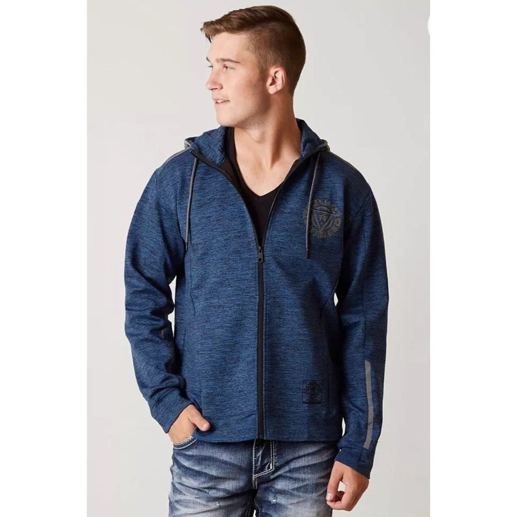 AMERICAN FIGHTER Premium Linear Men's ZIP UP HOODIE Jacket Biker MMA Size Large