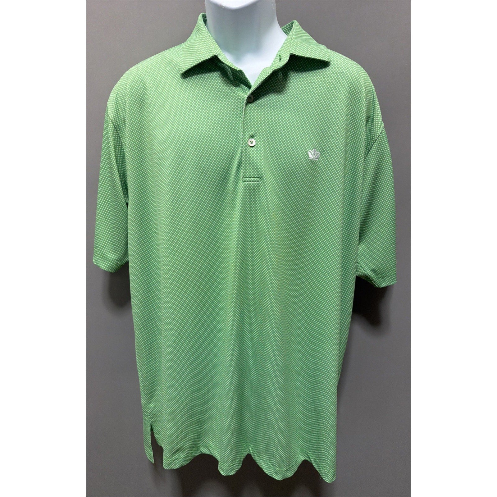 Turtleson Polo Shirt Mens XL Green Tour Performance Golf Short Sleeve Stretch