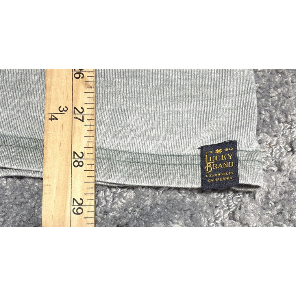 Lucky Brand Mens Venice Burnout Short Sleeve T-Shirt L Green