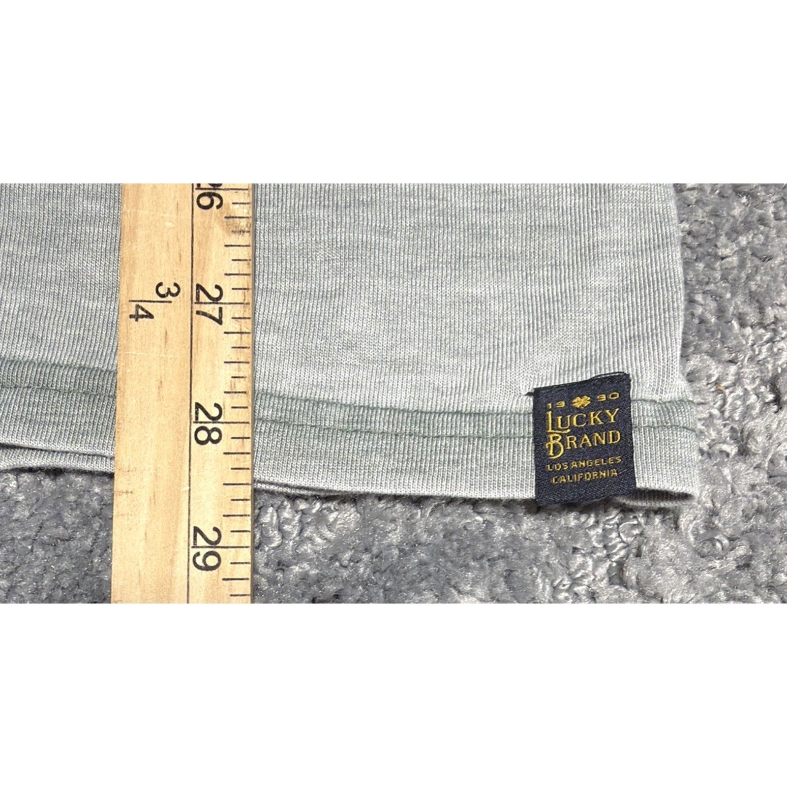 Lucky Brand Mens Venice Burnout Short Sleeve T-Shirt L Green