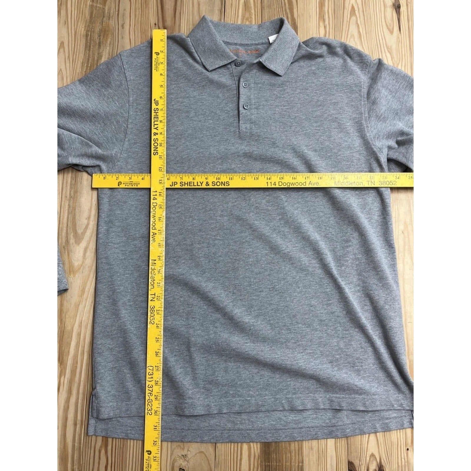 5.11 Tactical Polo Shirt Mens L Series Work Wear Heavy Casual Adult Grey Cotton