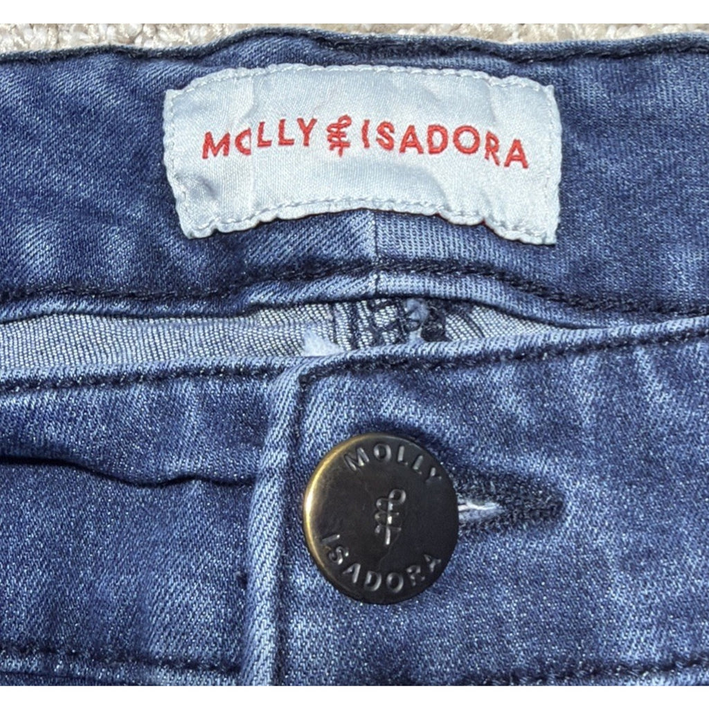 Molly & Isadora Jeans Womens Size 16 High Rise Skinny Crop Distressed Stretch