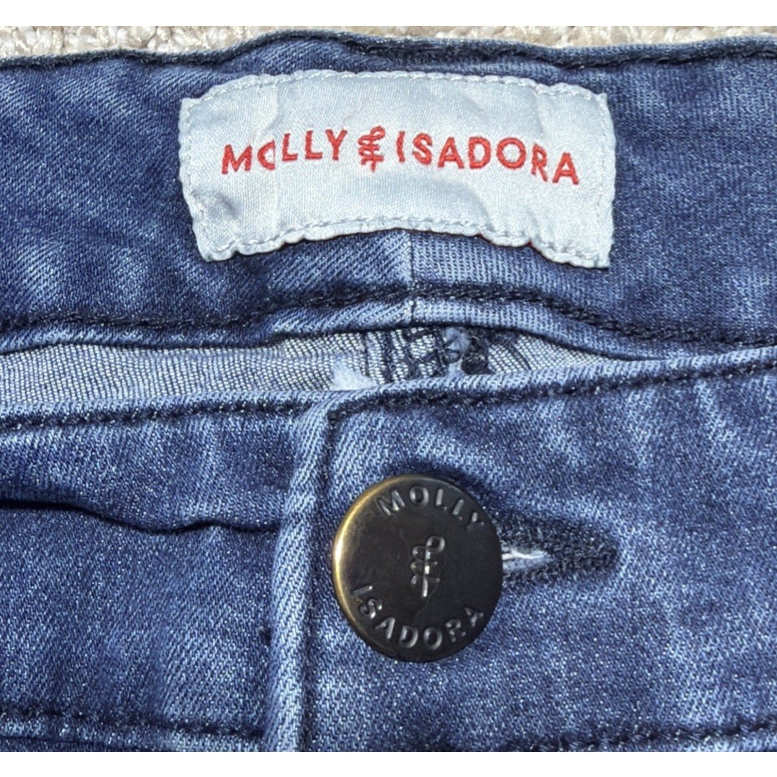 Molly & Isadora Jeans Womens Size 16 High Rise Skinny Crop Distressed Stretch