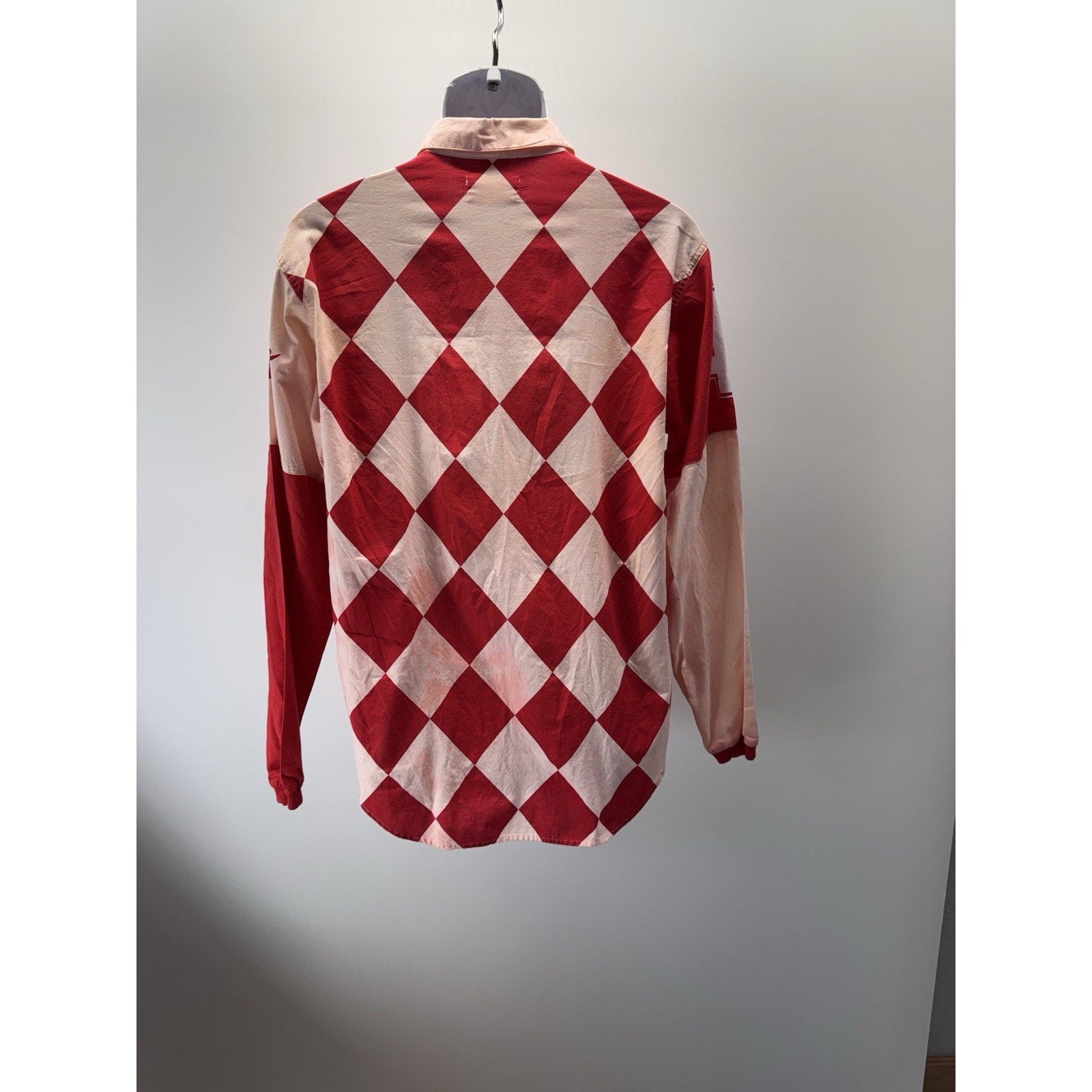 Vintage Coca-Cola Horse Racing 100% Cotton Shirt 1/4 Zip Men’s Small Color Bled