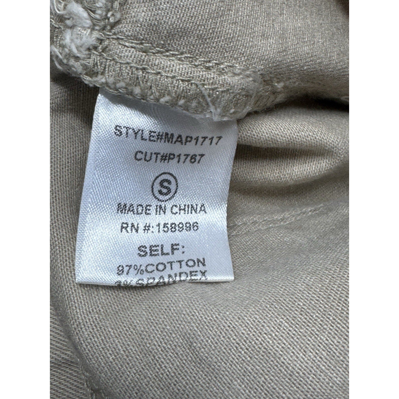 Aaron & Amber Ripped Flared Jeans Women’s Small Beige High Rise Elastic Waist