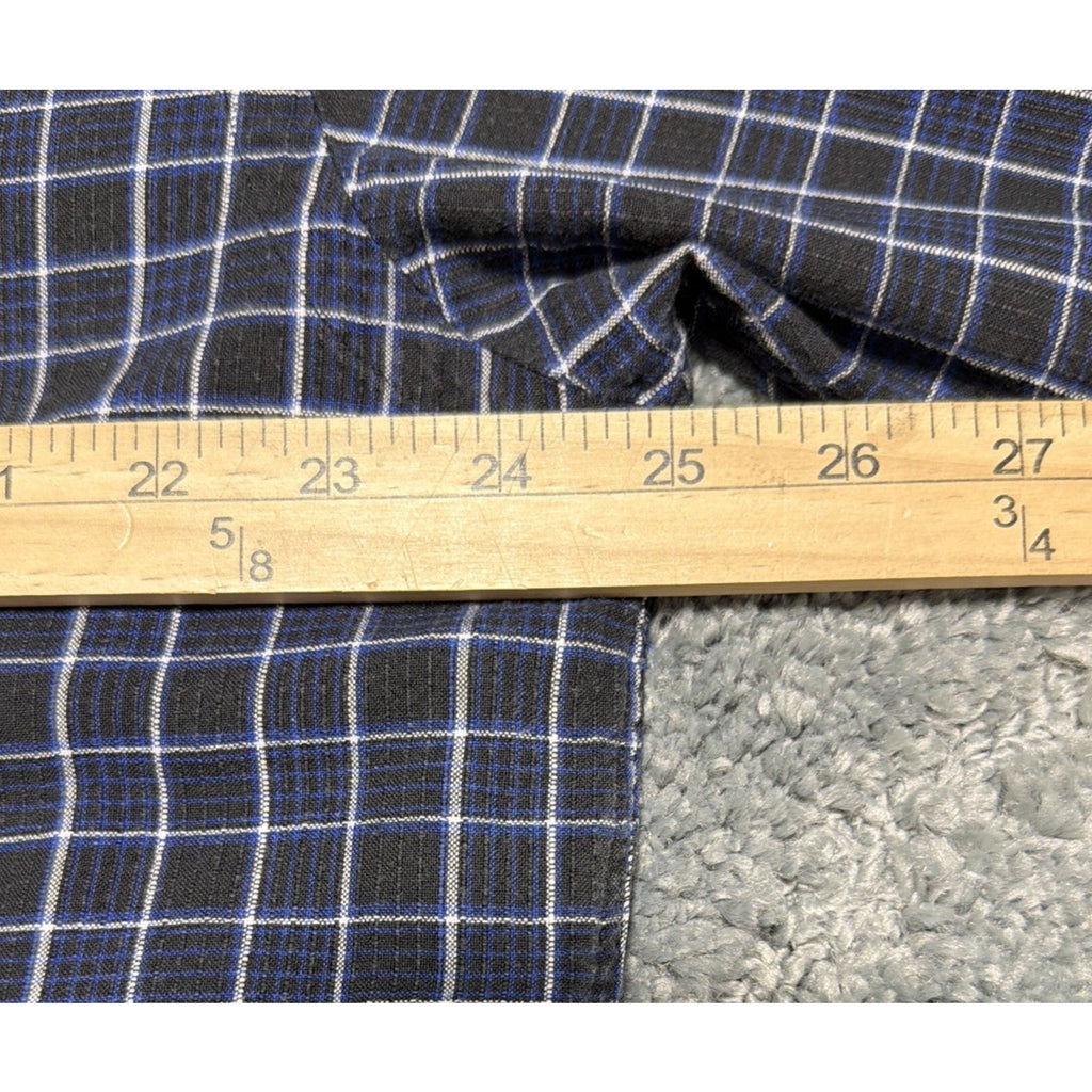 Ralph Lauren Blaire Plaid Short Sleeve Button Up Logo Men’s Size L Preppy Casual