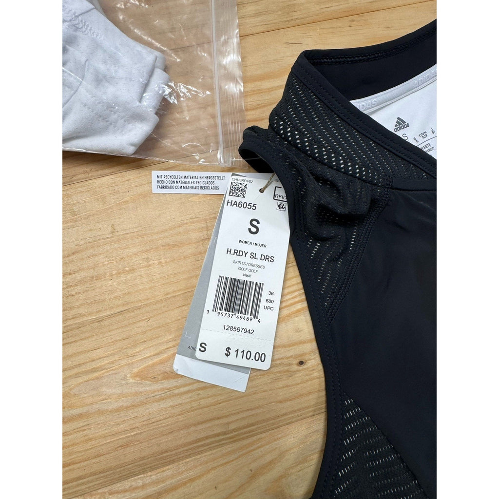 Adidas Sport HEAT.RDY Golf V-Neck Racerback Dress Womens Small Black