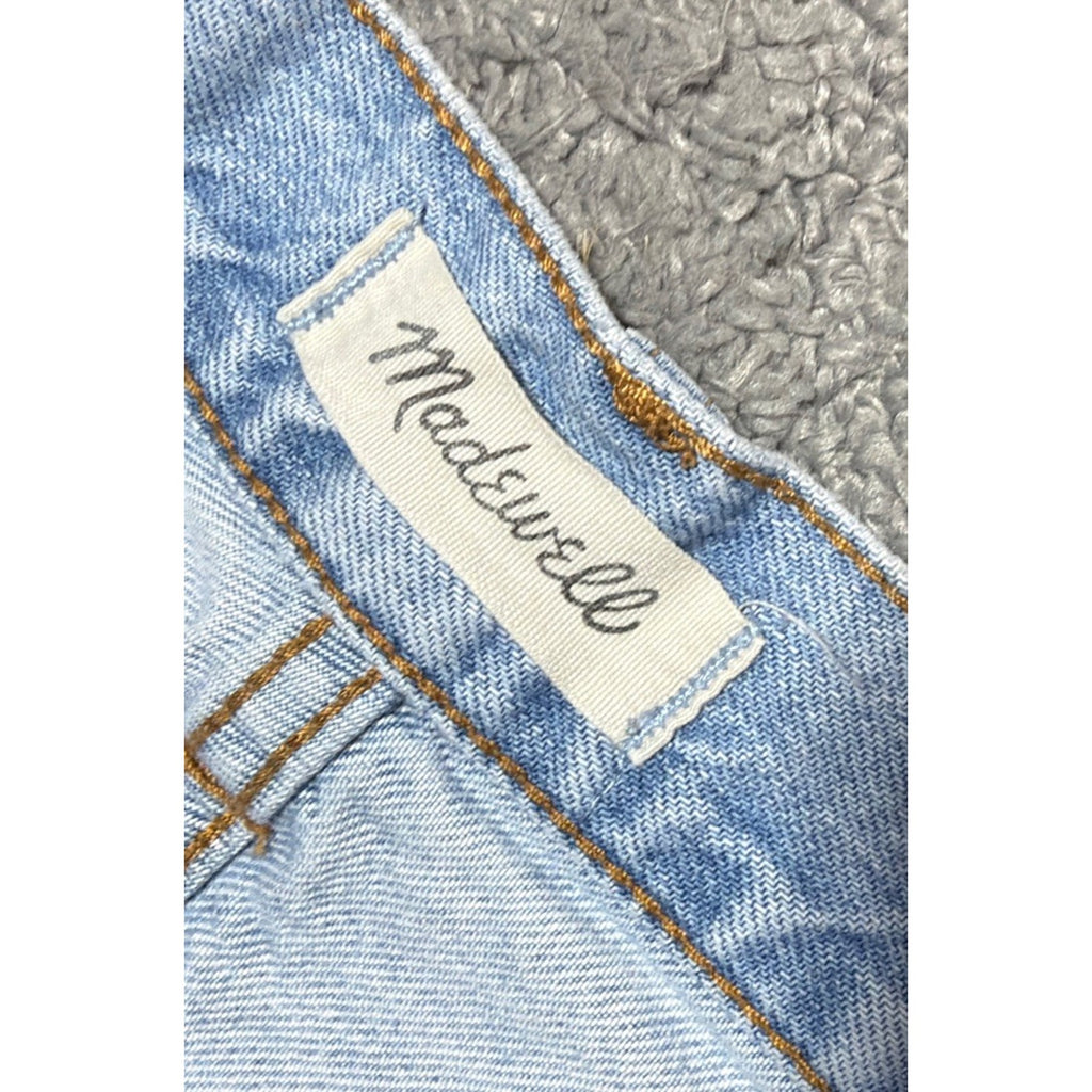 Madewell Womens Perfect Summer Tapered Jeans Blue Light Wash 100% Cotton 25x28
