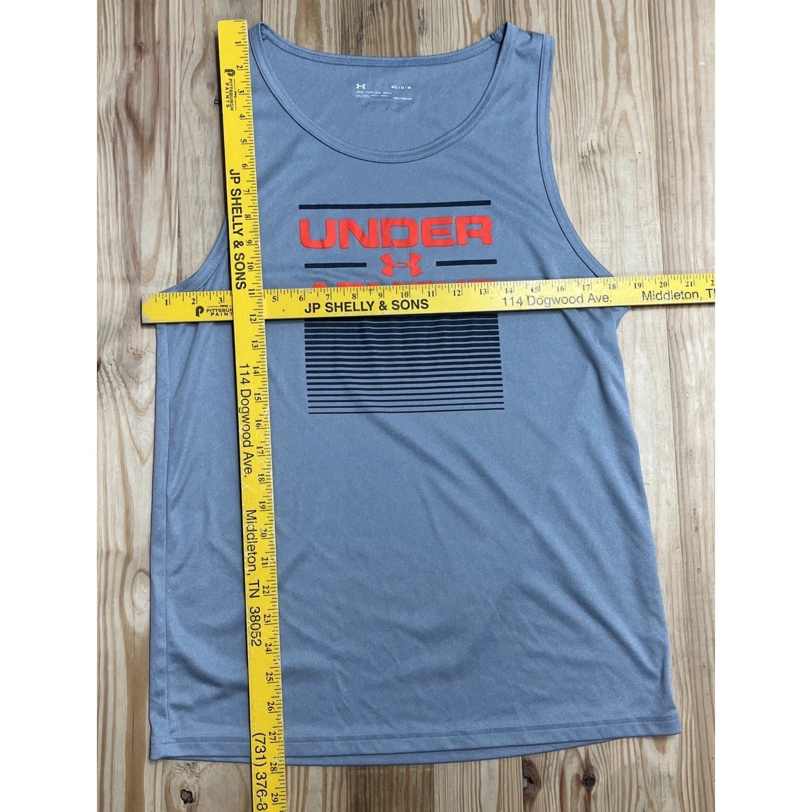 Under Armour Loose Heat Gear Sleeveless Shirt Men's Sz M Gray