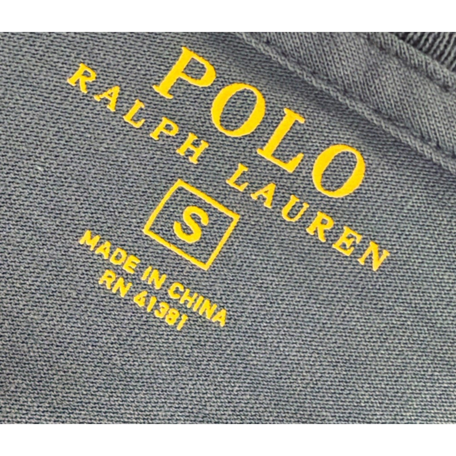 Polo Ralph Lauren T Shirt Mens Small Blue Pocket Tee Orange Pony Logo Cotton
