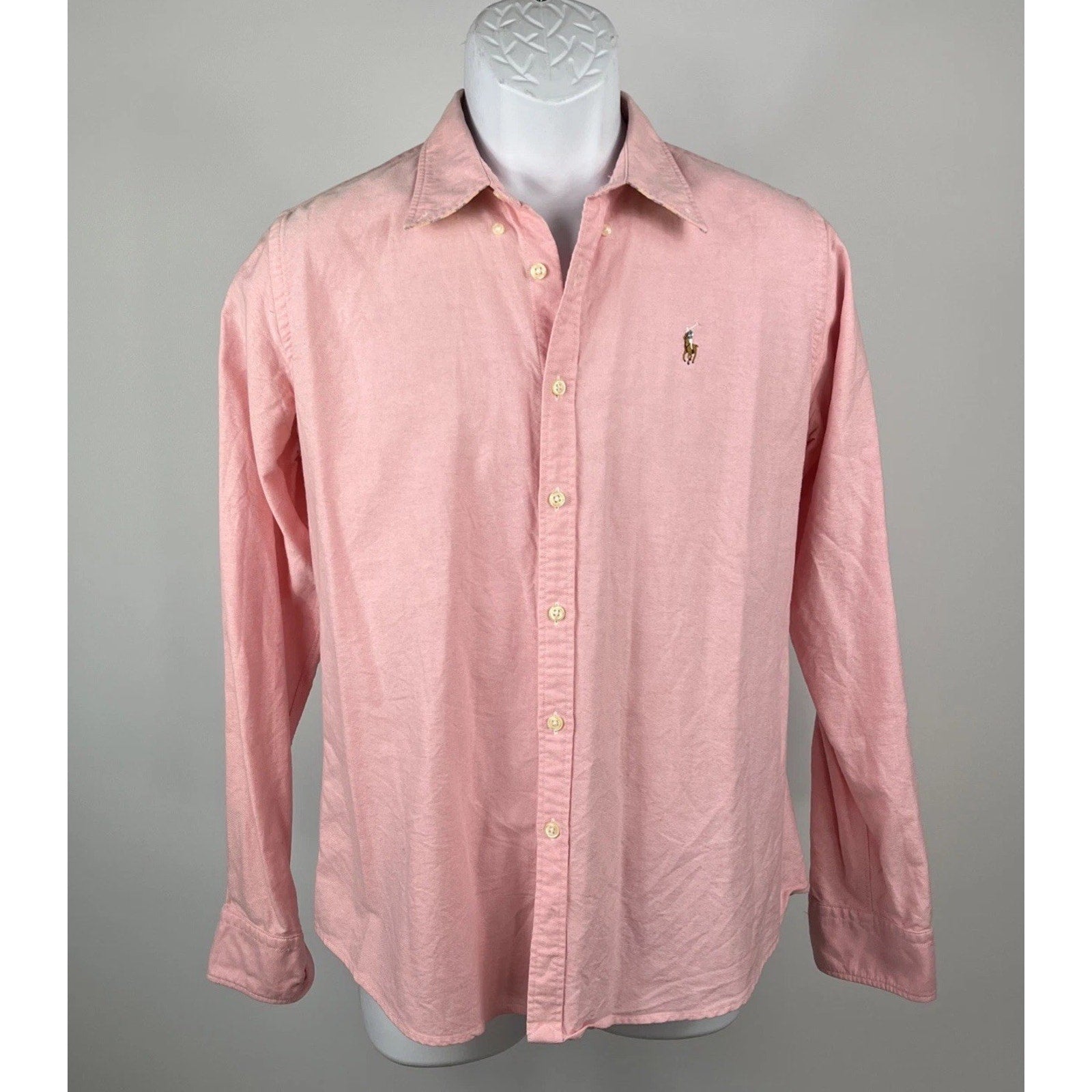 Men's Polo Ralph Lauren Slim Fit Oxford Shirt Pink Size 12/XS