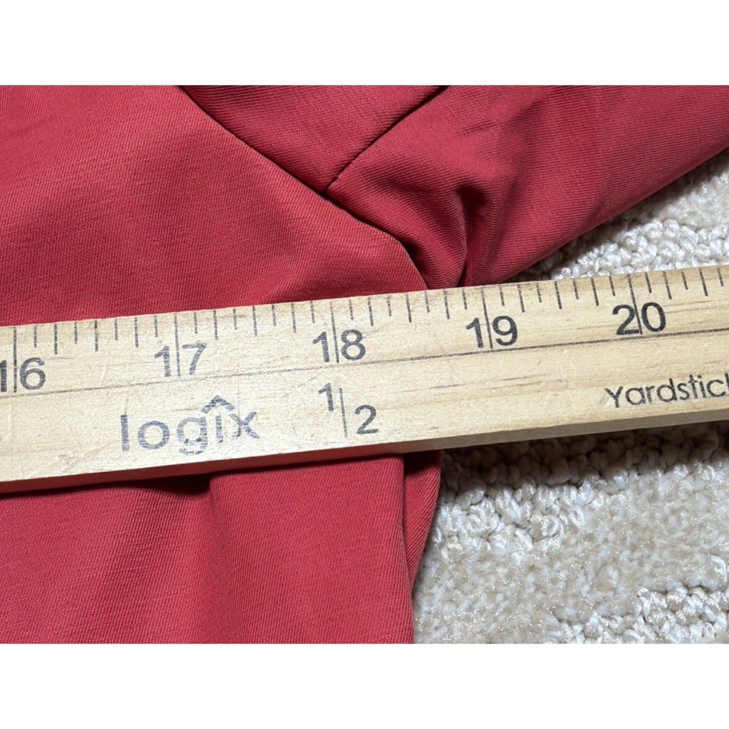 Eddie Bauer S Coral Pink Cotton Nylon Button Trench Midi Rain Coat Jacket
