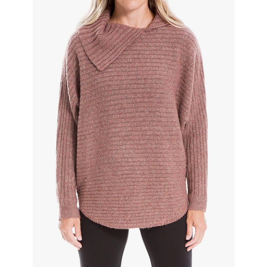 MAX STUDIO Rose Sweater Dolman Sleeves Women’s Size Small Split Cowl NWT