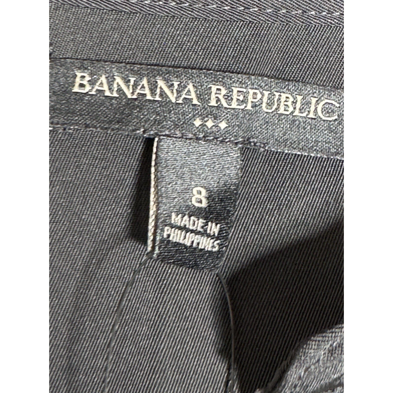 Banana Republic Black Satin Utility Wide Leg Jumpsuit Women’s Size 8 New