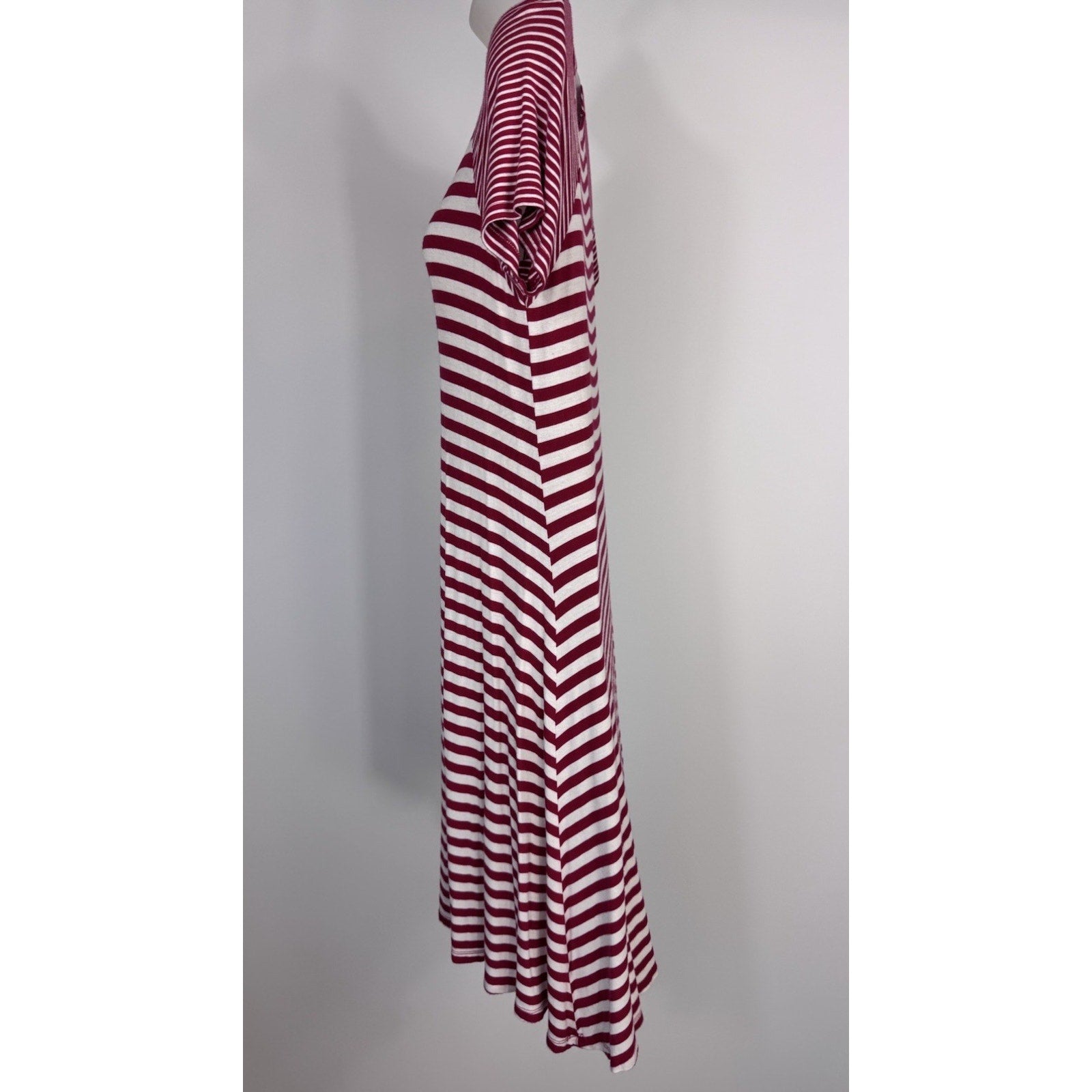 Chico Women's Raglan Short Sleeve Striped T-Shirt Dress Zenana Size Small