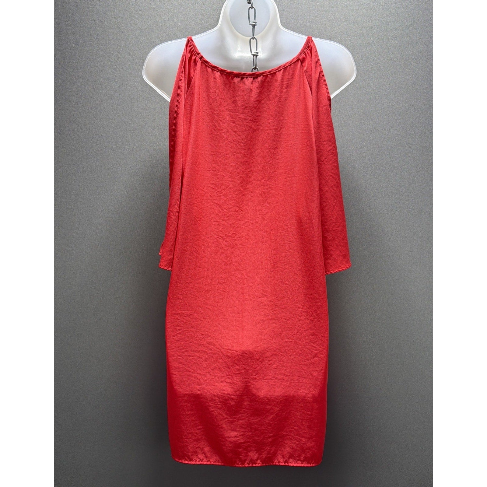 Y2K Glam women’s open shoulder Mini dress size Medium Red Made USA