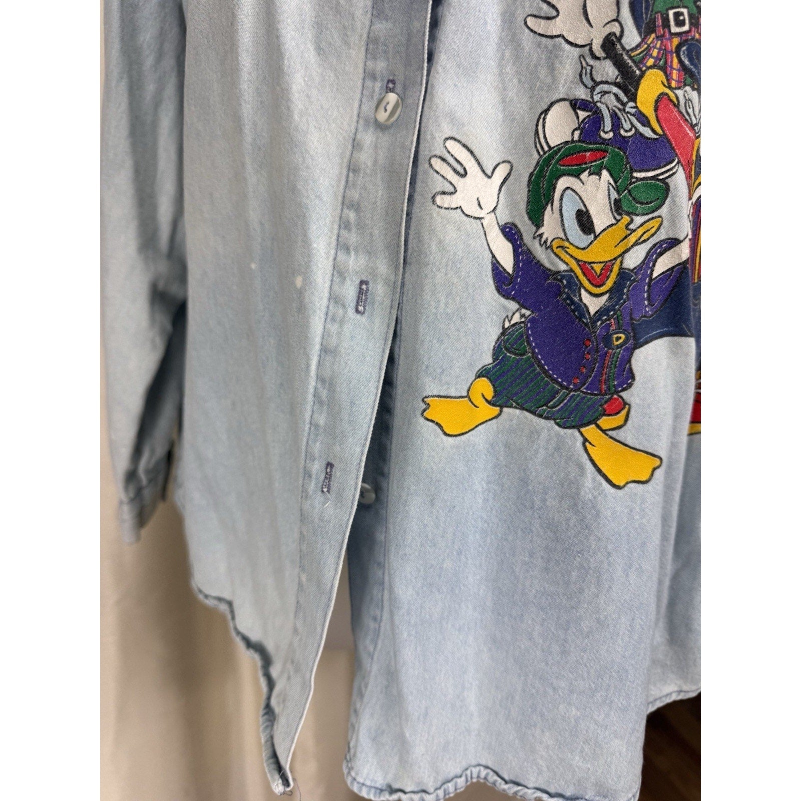 Vtg 80’s Disney Jerry Leigh Mickey, Minnie And Goofy Polo Size Large Destressed