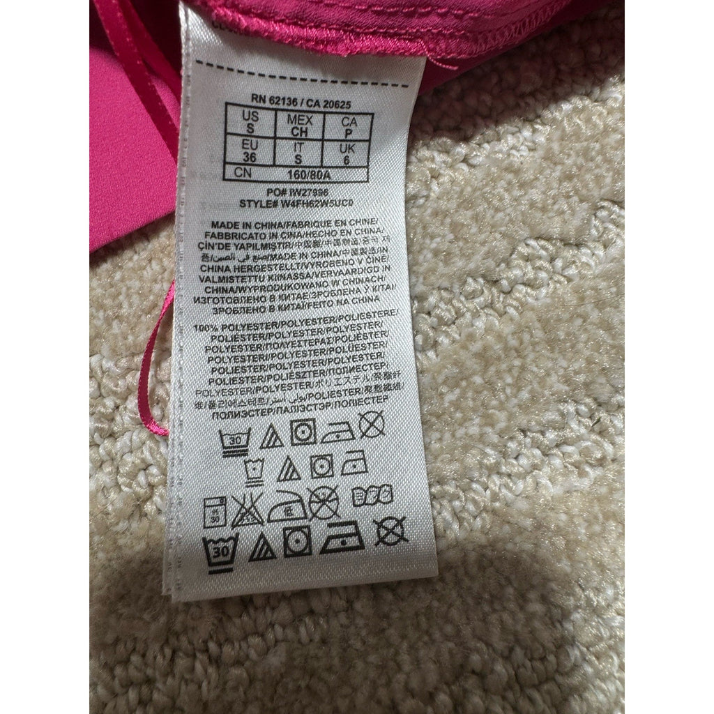 GUESS Los Angeles Women Small Pink Satin Wrap Cami Tank Top Sleeveless Blouse