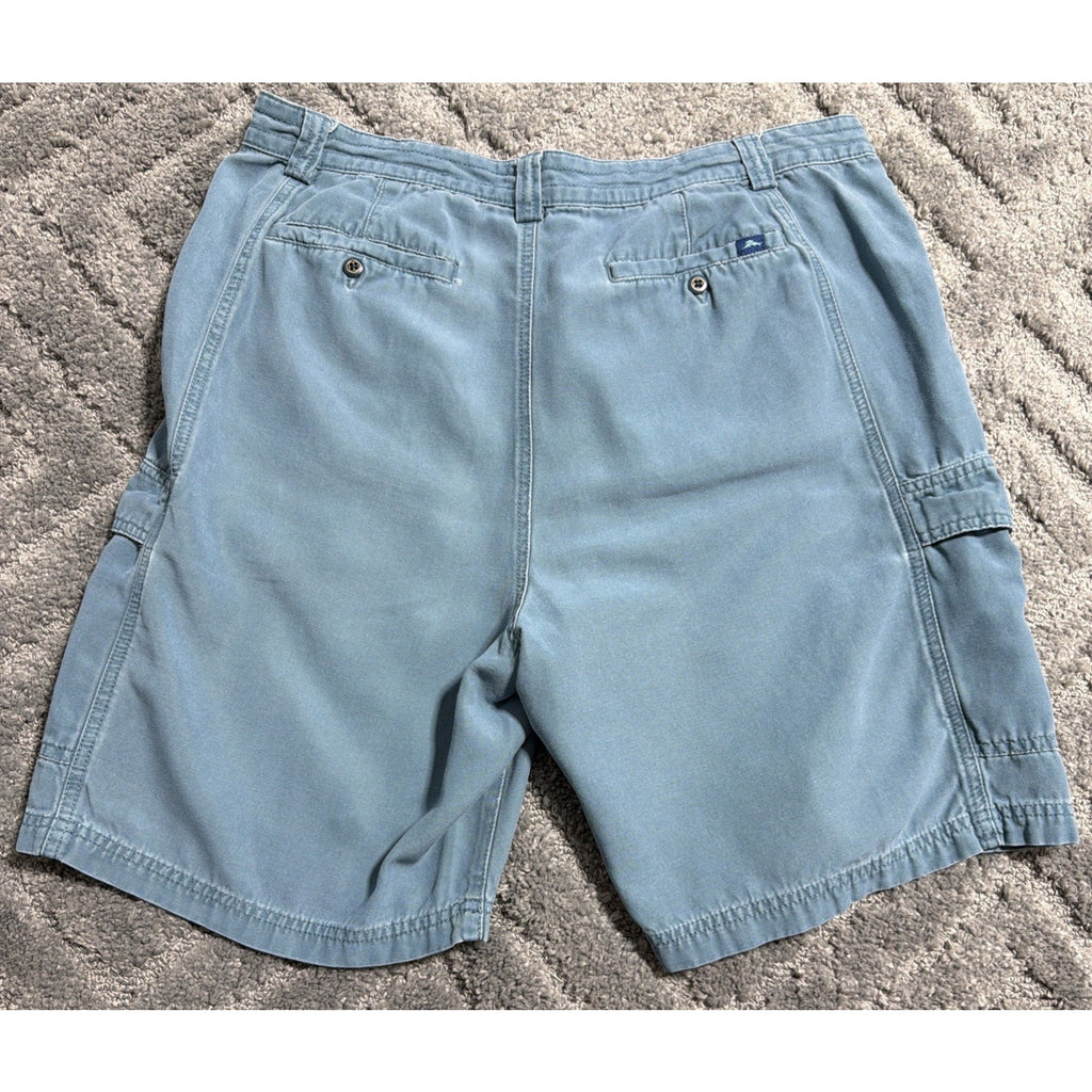Tommy Bahama Relax Cargo Shorts Men's 36 Blue Stretch Preppy 63-TR808