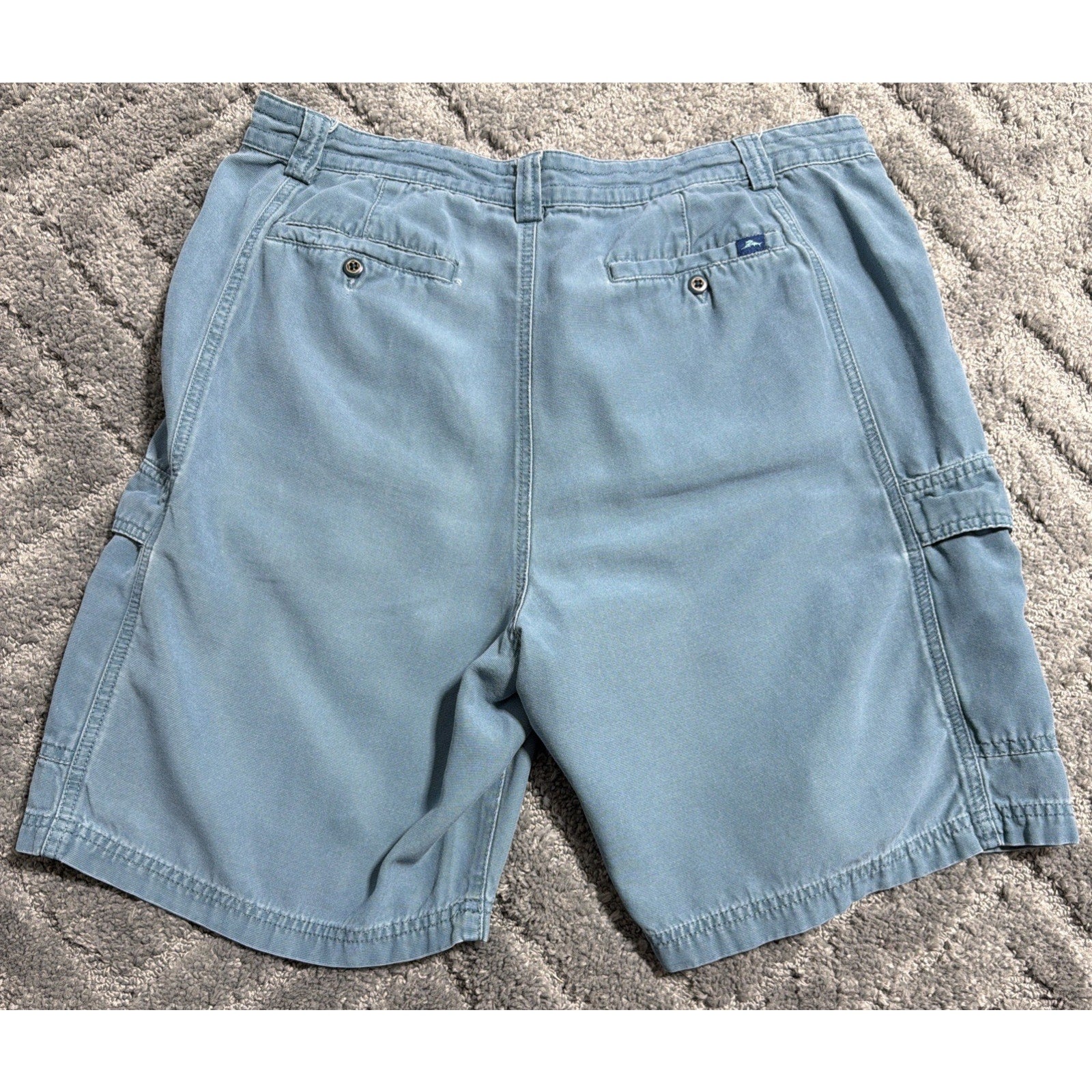 Tommy Bahama Relax Cargo Shorts Men's 36 Blue Stretch Preppy 63-TR808
