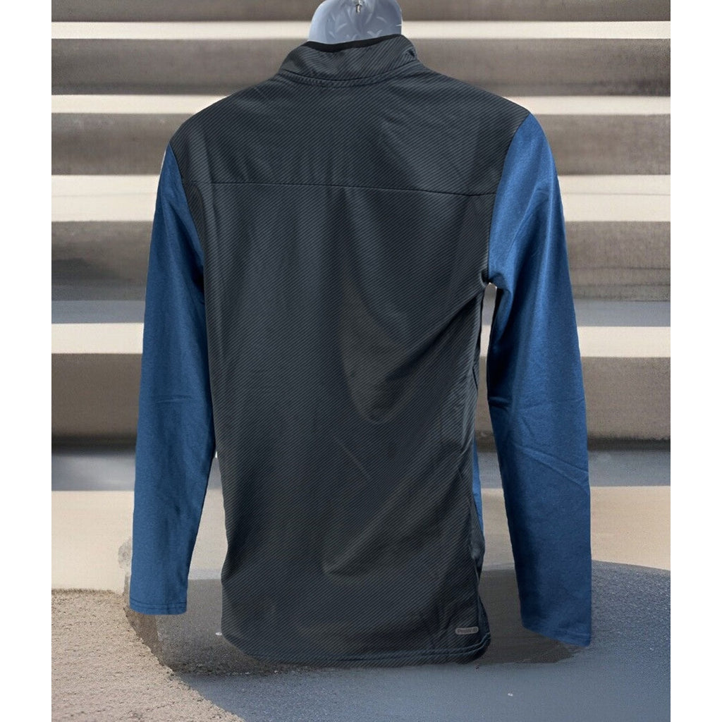 Spyder Active ProWeb Compression 1/4 Zip Pullover Shirt Men's S Blue Black NEW