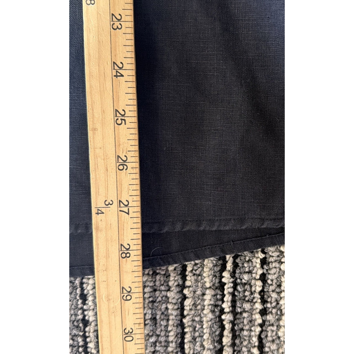 Jones New York Women’s 100% Linen Tunic Top Size L Black White Lace Trim