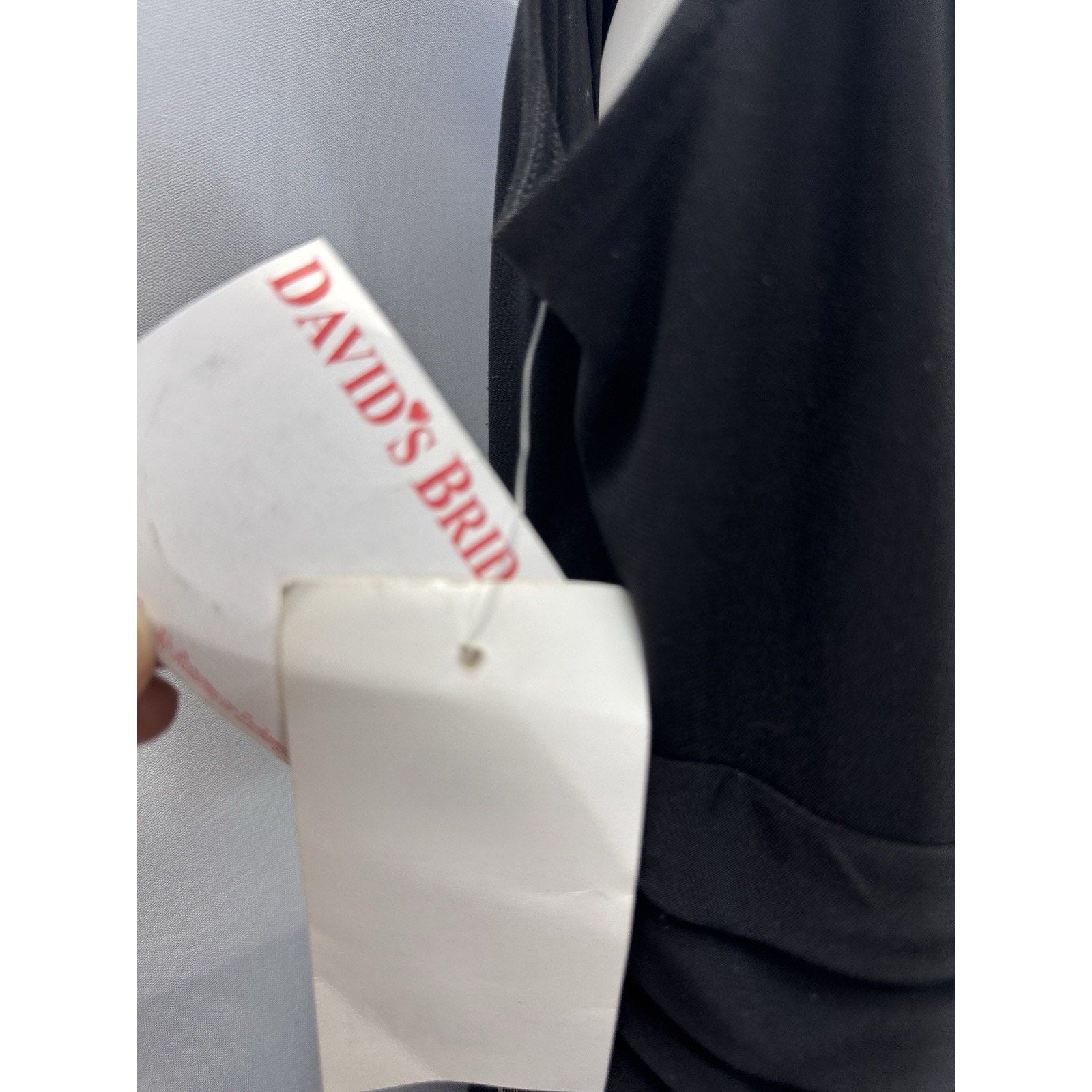 David's Bridal Sleeveless Black Lace Beaded Dress Size 16