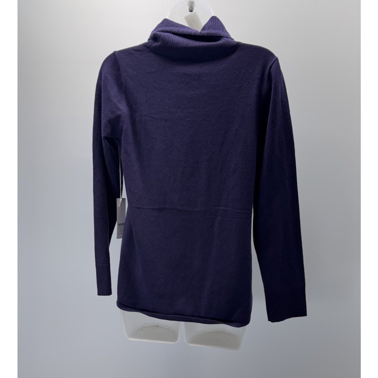Chicos Zenergy Cashmere Blend Cowl Sweater Dewberry Women’s Size 0/S