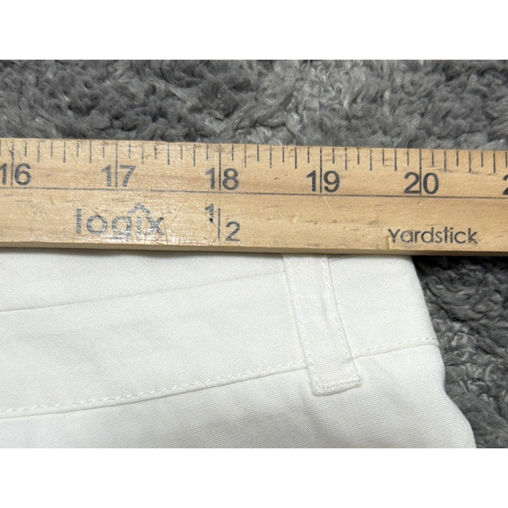 New York & Co Women's Downtown Rise Crop Pants Plus Size 18 White NWT 39x21