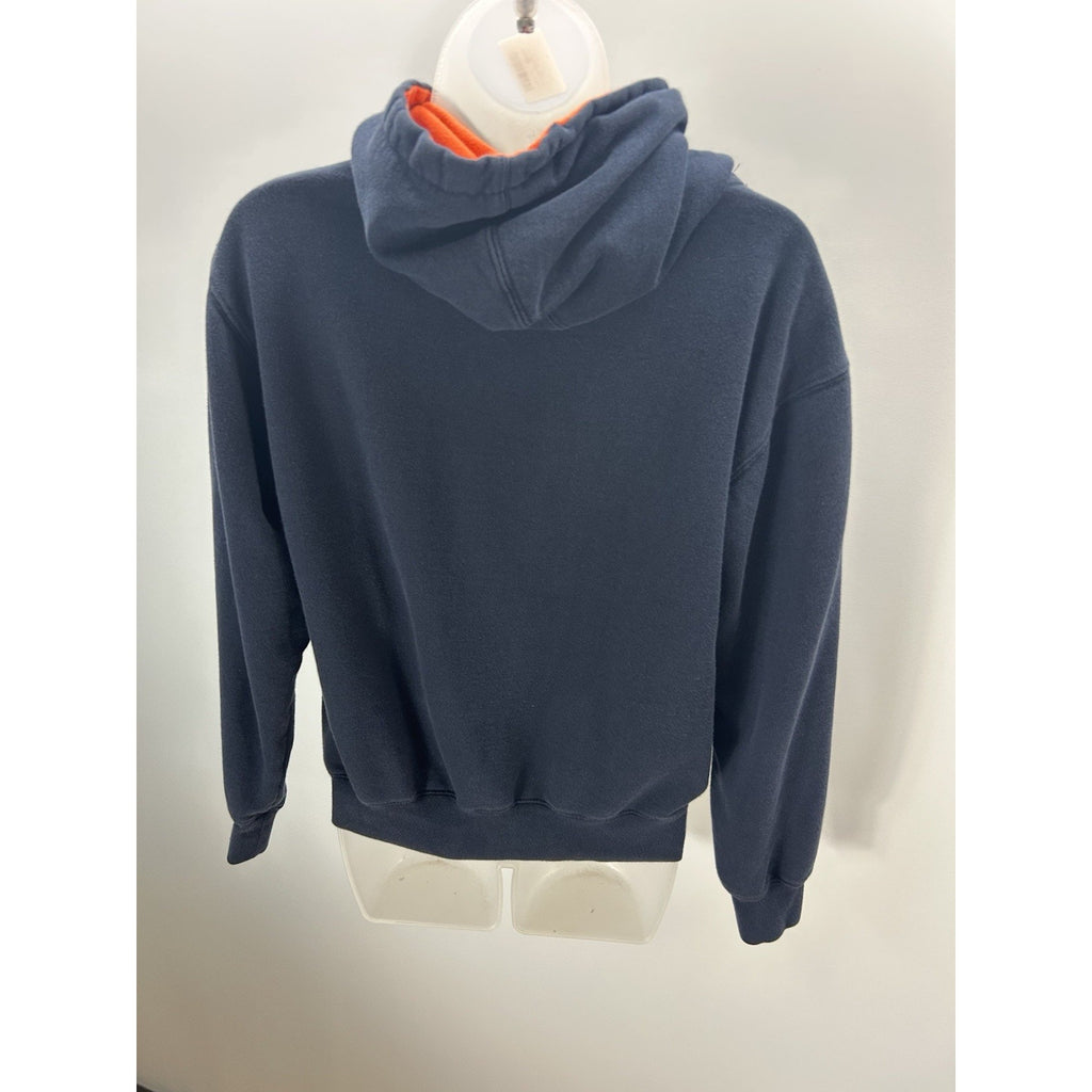 Stadium Hoodie Sweatshirt Auburn University Navy Blue Orange Size S