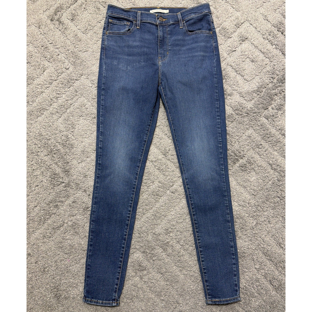 Levis 720 High Rise Super Skinny Jeans Womens 29 Blue Denim Medium Wash Stretch