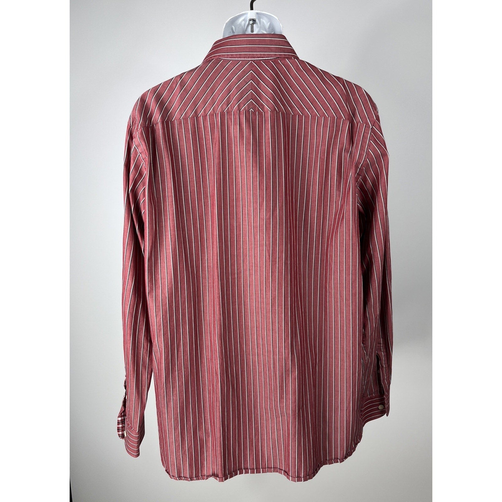 Austin Reed London Men's Bespoke Fit Striped Button Front Dress Shirt Size L