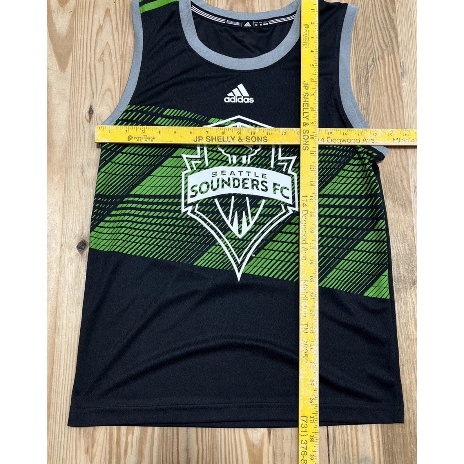 Adidas Men's Seattle Sounders Football Club Tank Top Shirt Black Size Medium