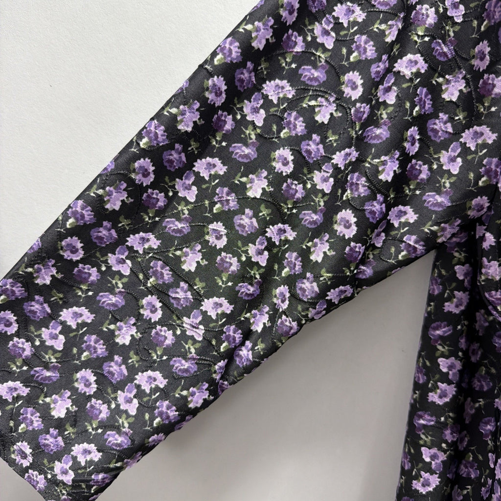 Napa Valley Womens Floral Embroidered Print 3/4 Sleeve Top Plus 1X Stretch NWT