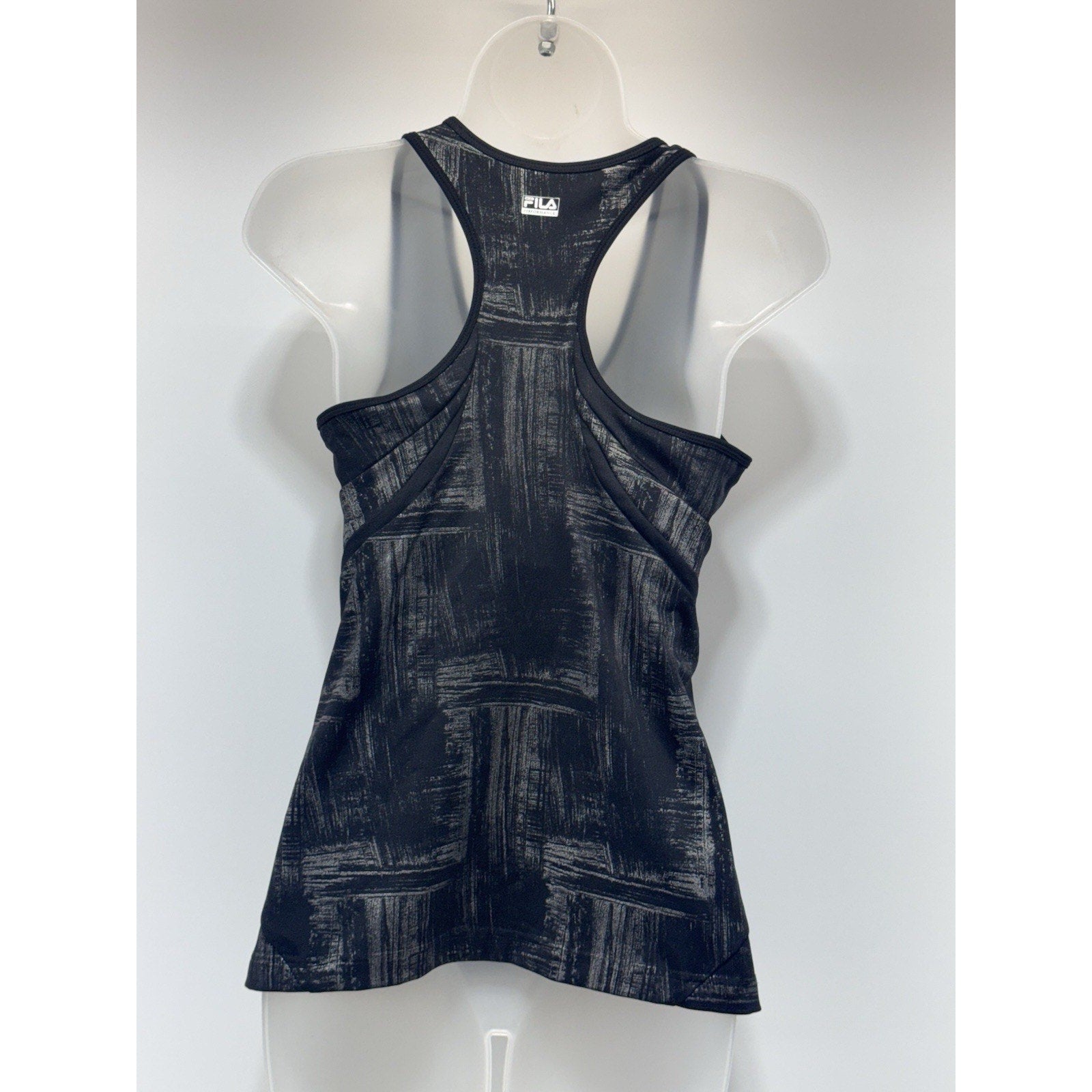 Fila Sport Black Built-In Bra Athletic Tank Top Racer Back Pocket Women’s Size M