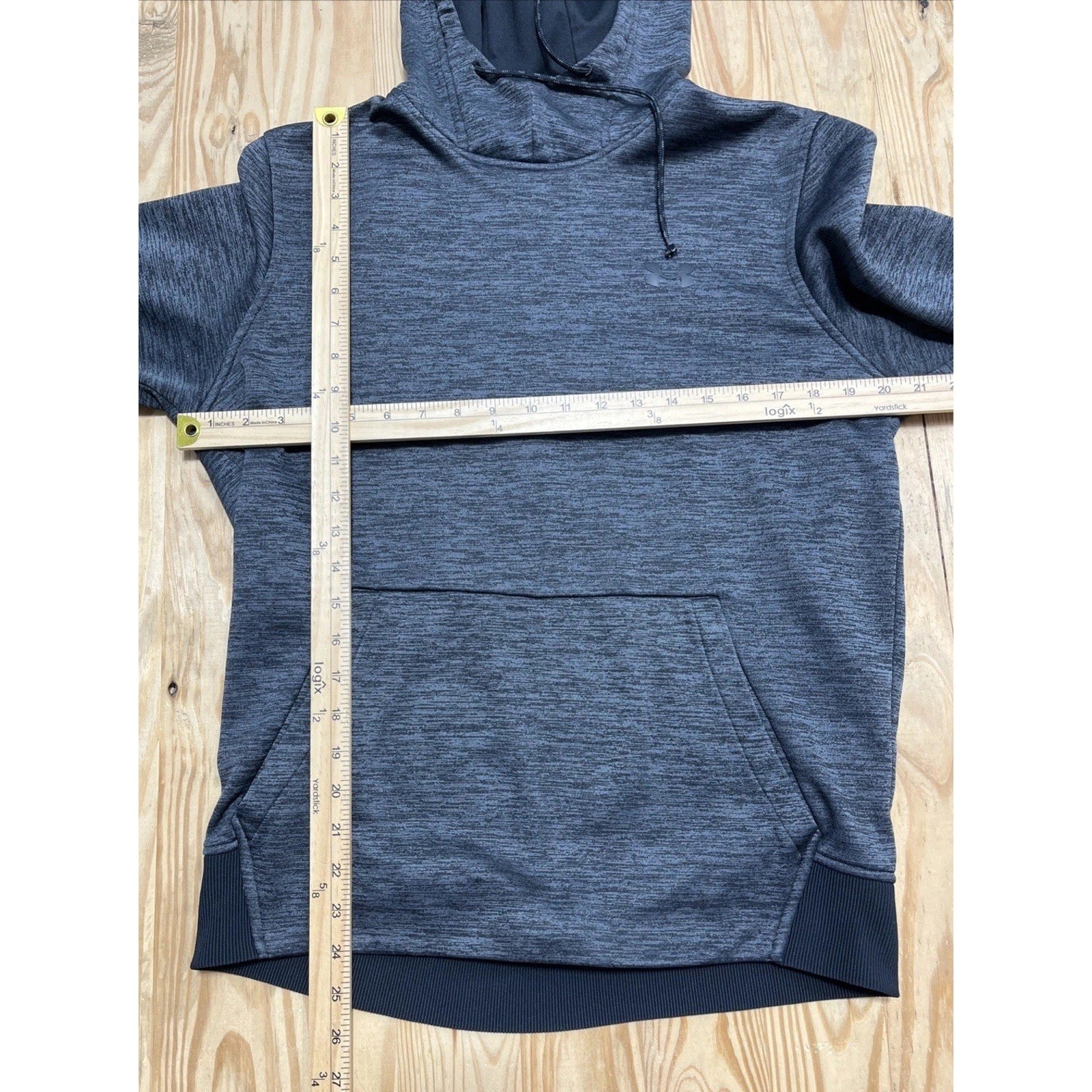 Under Armour Cold Gear Sweater Mens S Gray Fleece Pullover Hoodie Sweatshirt