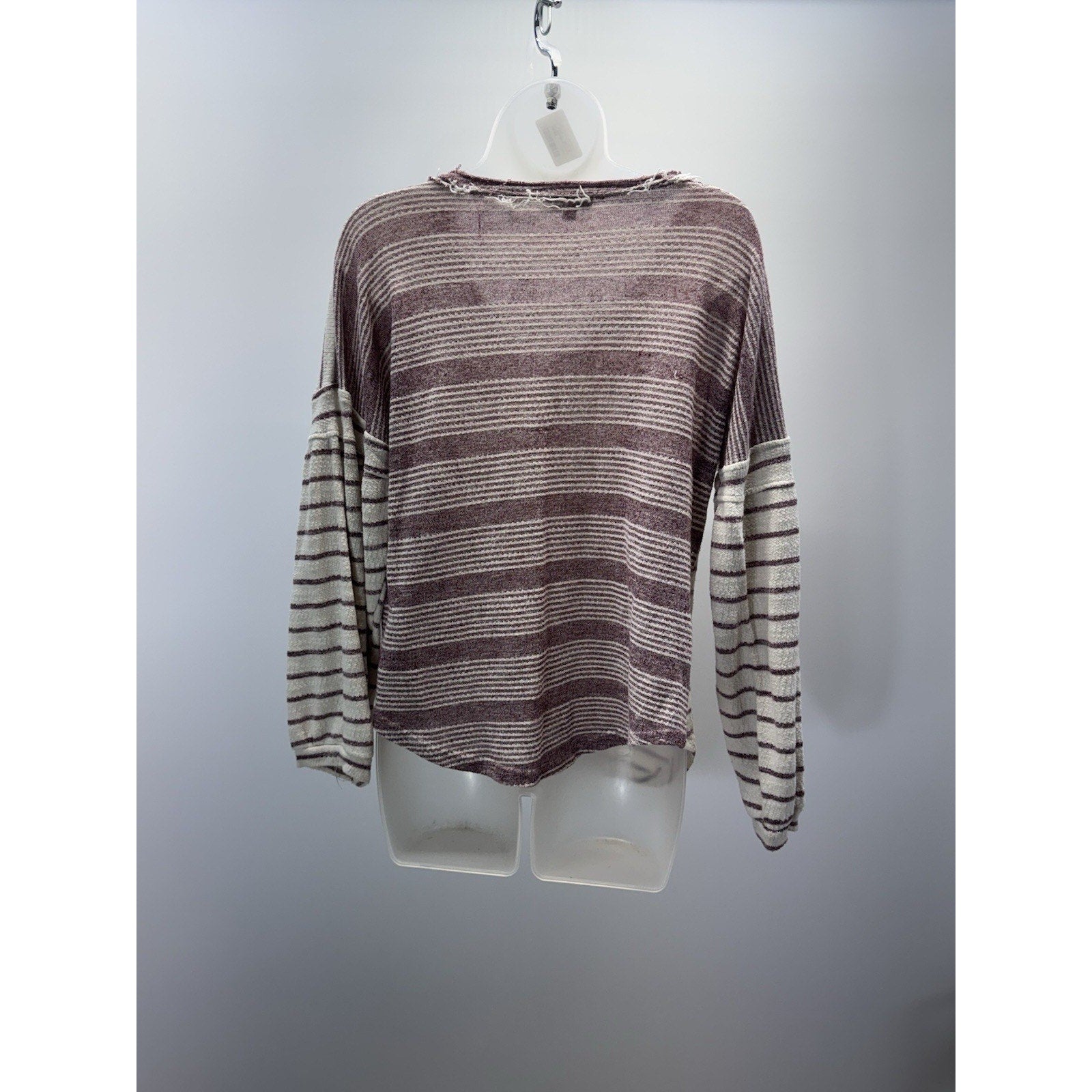 Umgee Long Sleeve Striped Button Top Size Small Oversized Sweater