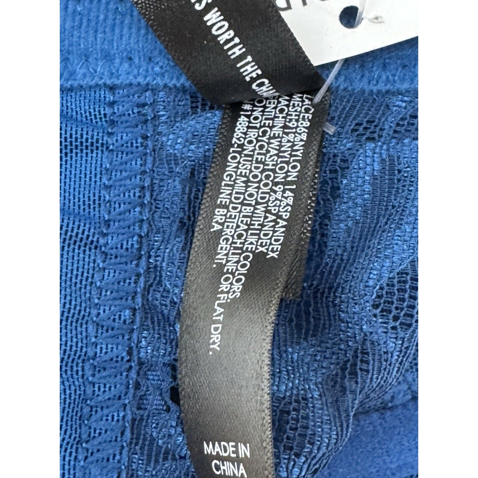 Torrid CAGE UNDERWIRE LONGLINE BRALETTE - LACE BLUE Size 1 Large NWT