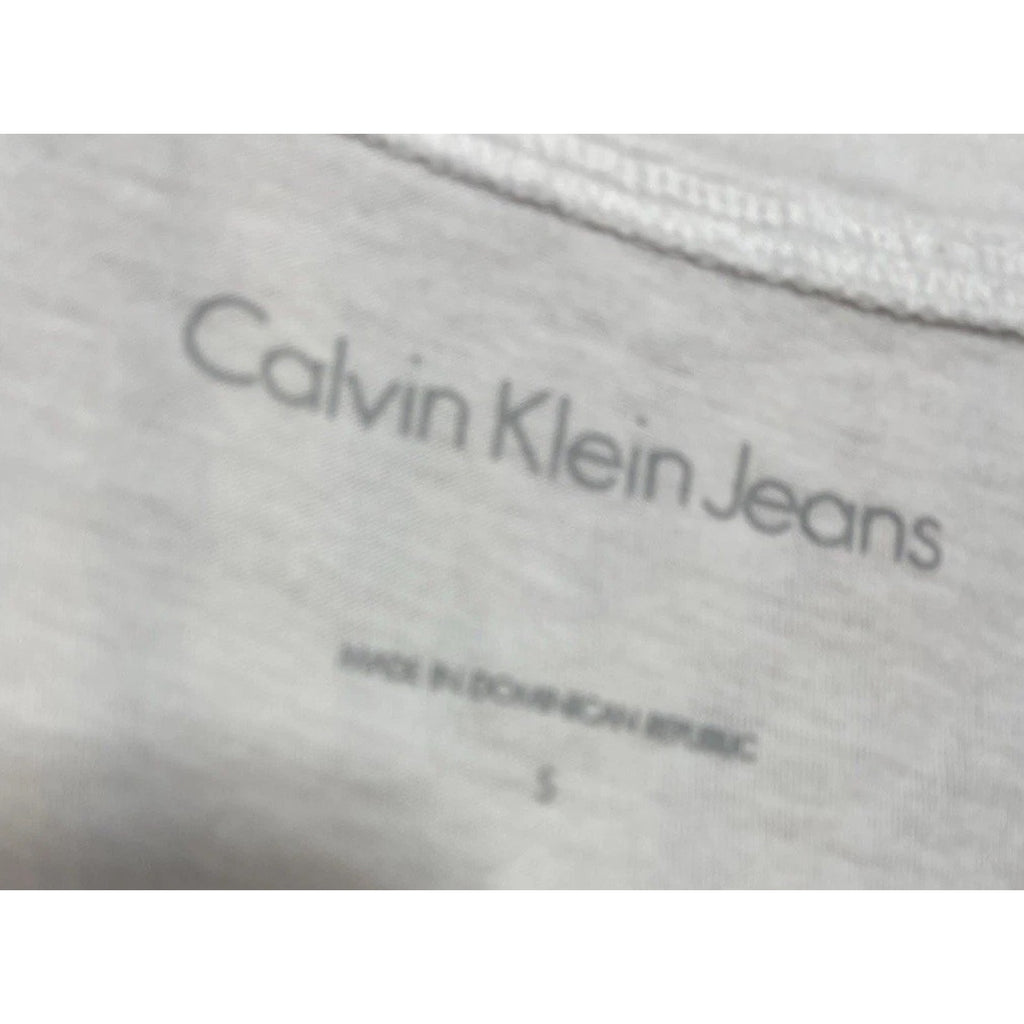 Calvin Klein Women’s White Blue Floral Long Sleeve Pullover Shirt Top V Neck S