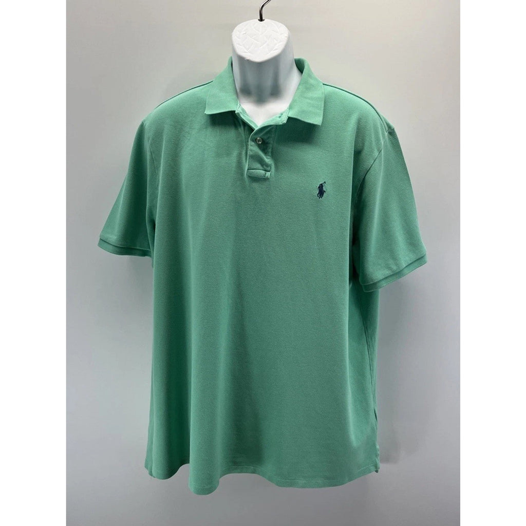 Polo Ralph Lauren Classic Fit Shirt Mens XL Mint Green Short Sleeve Polo Cotton