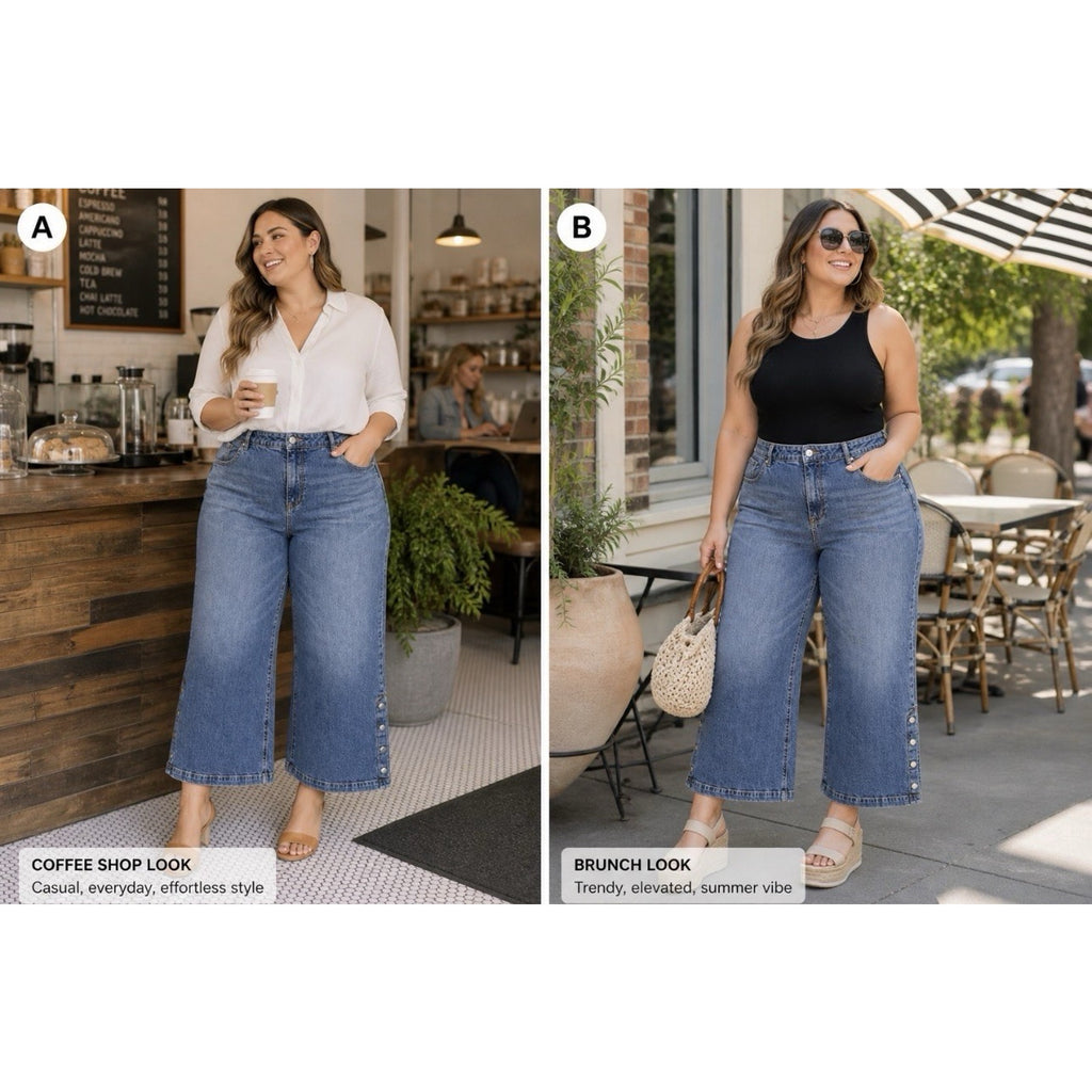 Anthropologie Pilcro Women's Plus Size 18 High Rise Wide Leg Blue Jeans Stretch