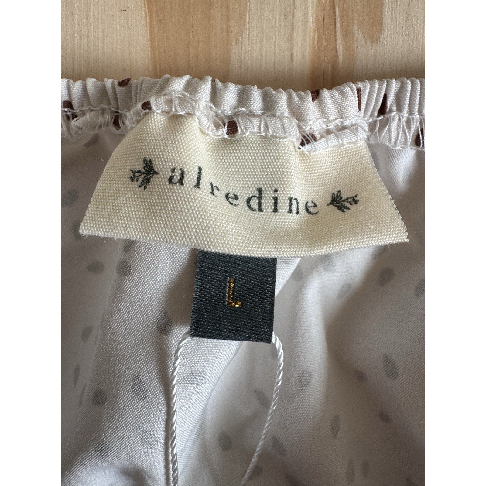 Alredine Jumper Romper Sleeveless Cream With Brown Polka Dot New Women’s Large