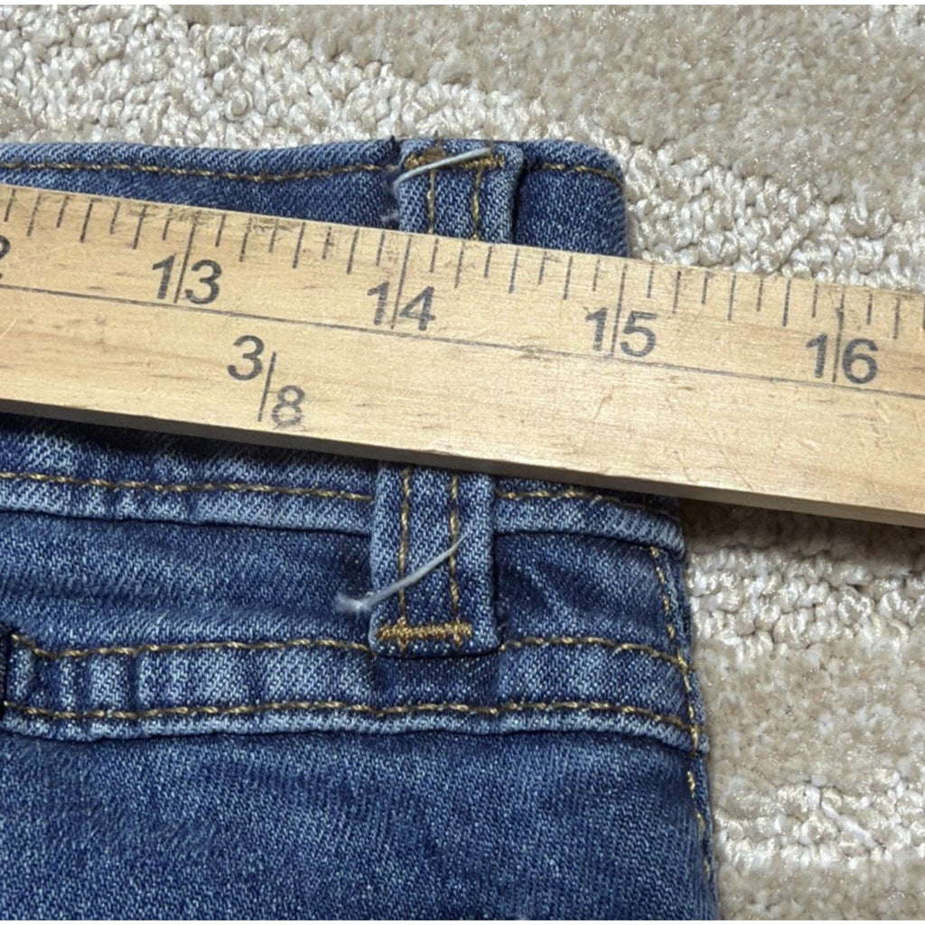 WRANGLER 30X34 Bootcut Jeans Thick Stitch Teal Medium Wash Cowgirl