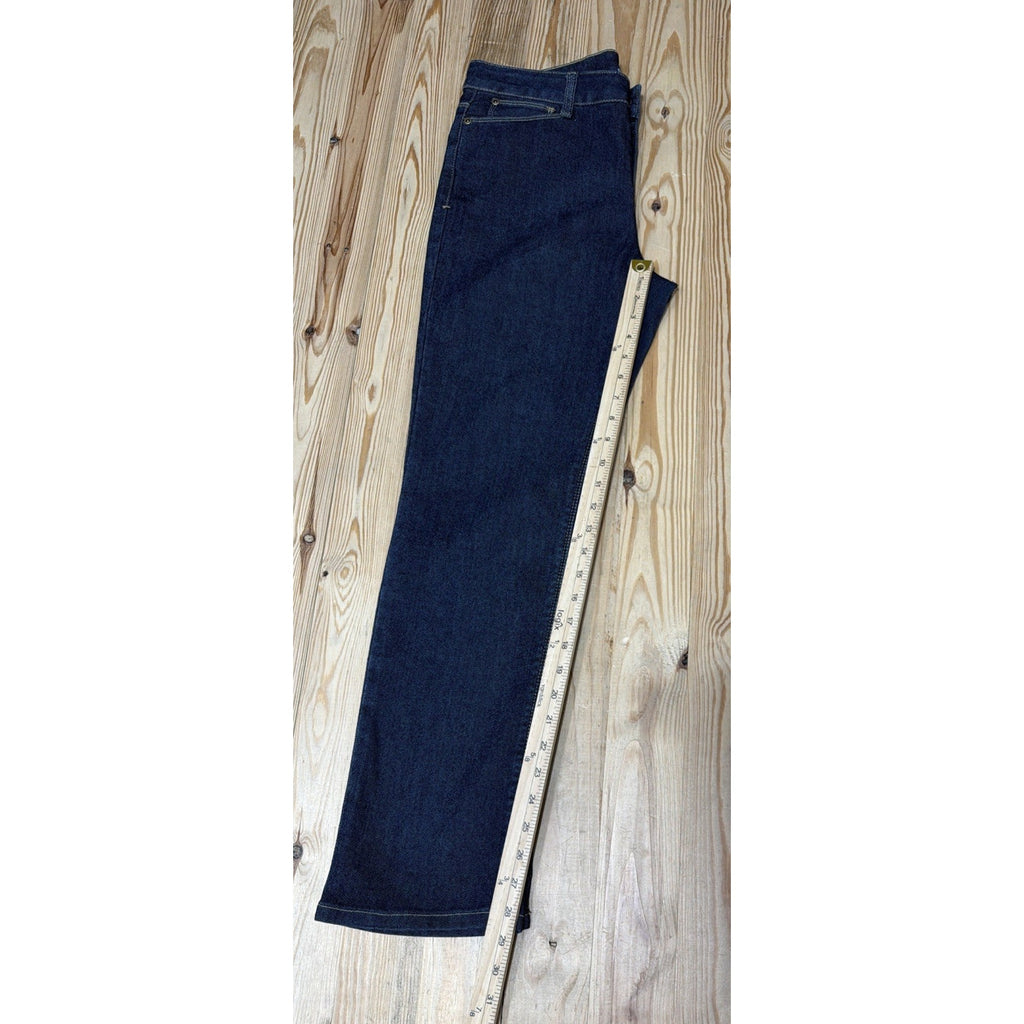 Chadwicks Slim & Straight Fit Dark Blue Jeans Womens 10 Petite