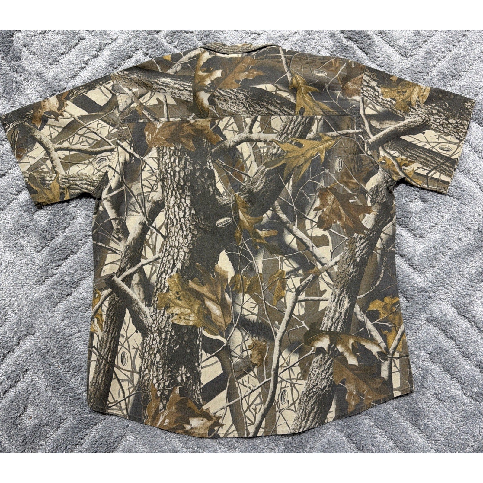 Vintage 90s Woolrich Realtree Hardwoods Camo Button Up Shirt, Men's Sz Large