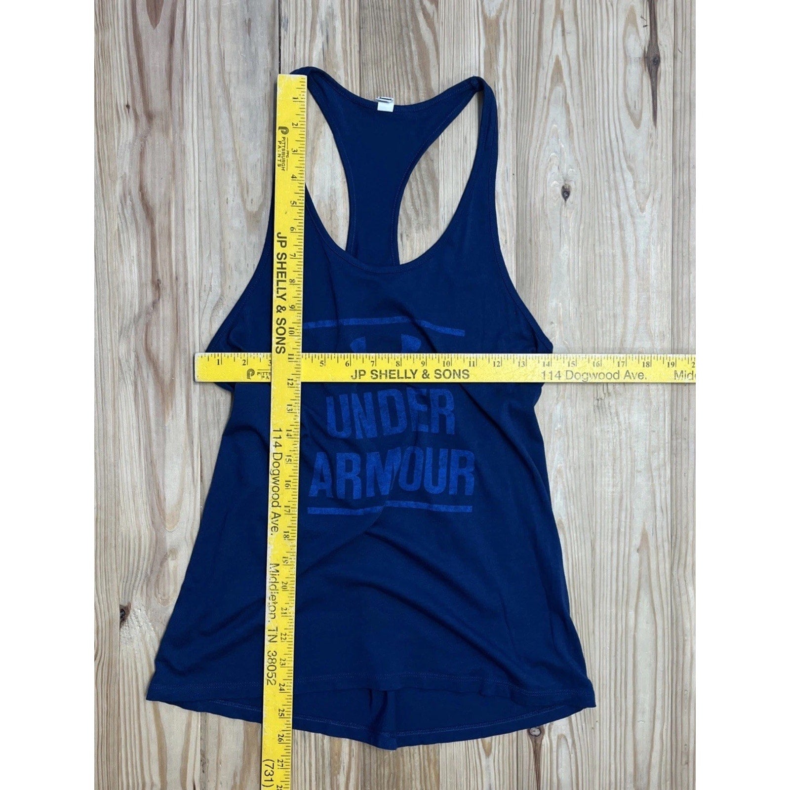 Under Armour navy blue Loose Heat Gear racerback tank Size Medium